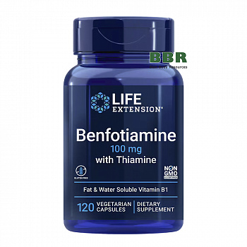 Benfotiamine with Thiamine 120 Veg Caps, Life Extension