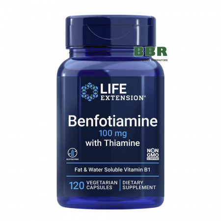 Benfotiamine with Thiamine 120 Veg Caps, Life Extension