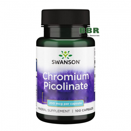 Chromium Picolinate 200mcg 100 Caps, Swanson