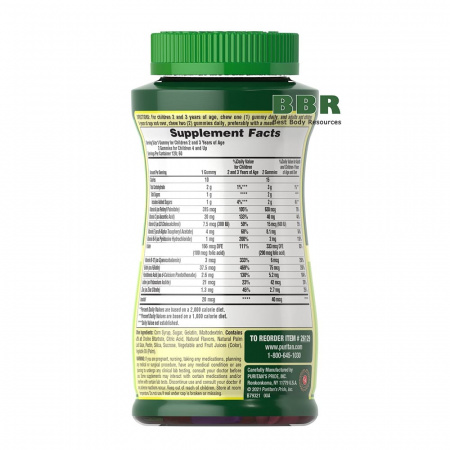 Childrens Multivitamins and Minerals 120 Gummies, Puritans Pride