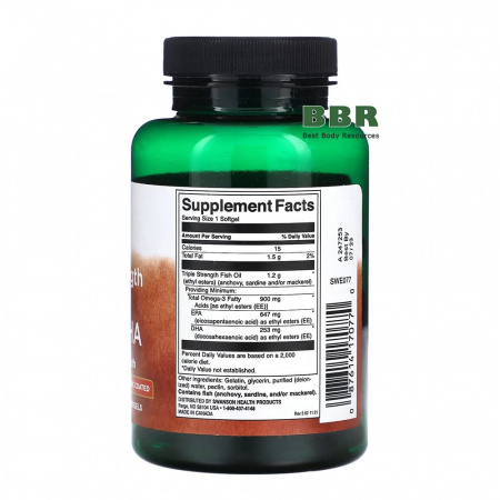 Triple Strength Super EPA & DHA 900mg Omega 3 60 Softgels, Swanson