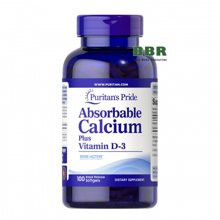 Absorbable Calcium 1300mg plus Vitamin D3 1000iu 100 Softgels, Puritans Pride Absorbable Calcium 1300mg plus Vitamin D3 1000iu 100 Softgels, Puritans Pride