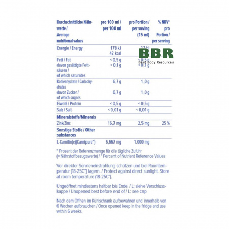 L-carnitine Liquid 1000ml, Energybody