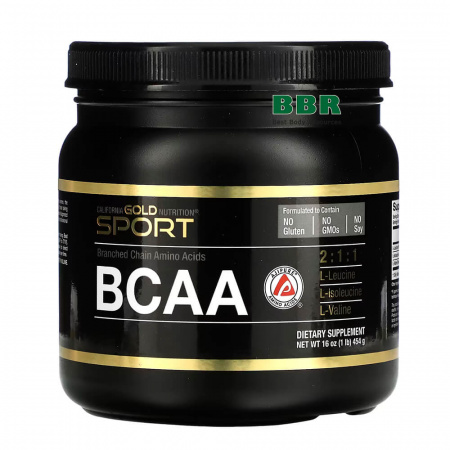 BCAA 90 Servings 454g, California GOLD Nutrition