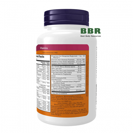 ADAM Superior Mens Multi 60 Tabs, NOW Foods