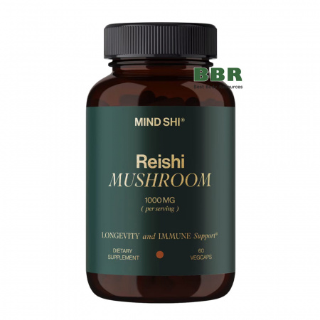 Reishi Mushroom 1000mg 60 Veg Caps, Mind Shi