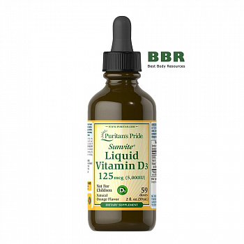 Liquid Vitamin D3 5000iu 59ml, Puritans Pride
