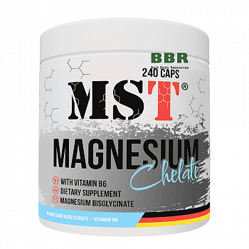 Magnesium Bisglycinate Chelate B6 240 Caps, MST