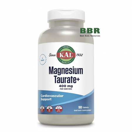Magnesium Taurate Plus 400mg 180 Tabs, KAL