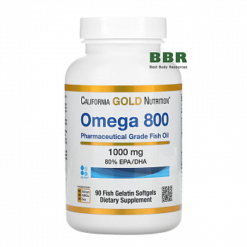 Omega 800 90 Fish Softgels, California GOLD Nutrition