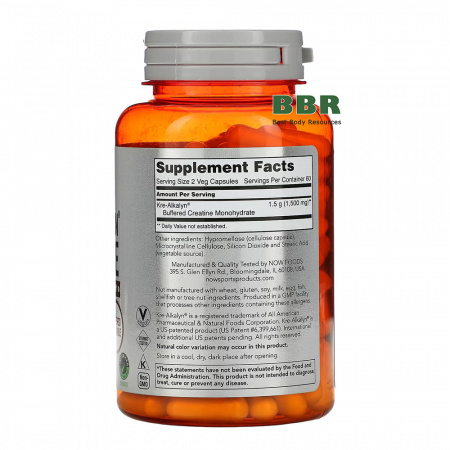 Kre-Alkalyn Creatine 750mg 120 Caps, NOW Foods