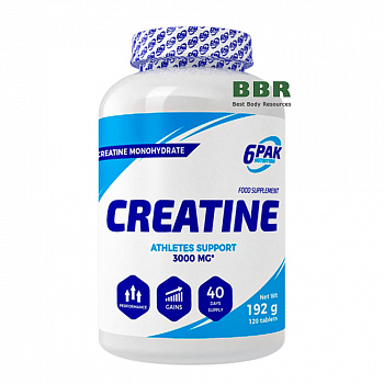 Creatine 3000mg 120 Tabs, 6PAK