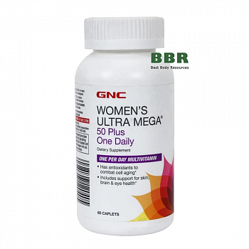 Womens Ultra Mega 50 One Daily 60caps, GNC