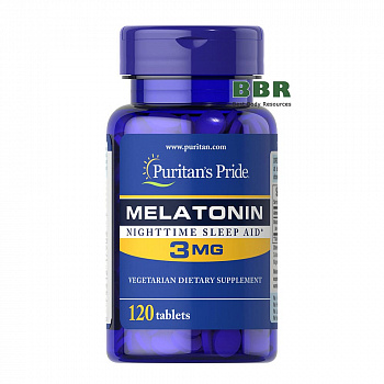Melatonin 3mg 120 Tabs, Puritans Pride