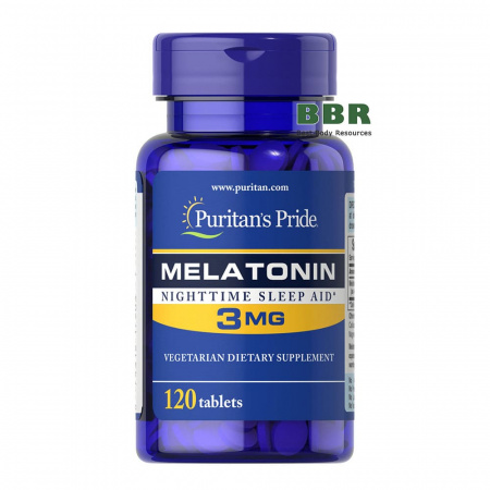 Melatonin 3mg 120 Tabs, Puritans Pride