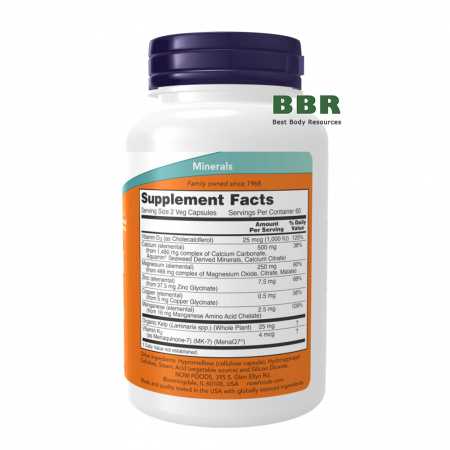 Cal-Mag With Minerals 120 Caps, NOW Foods