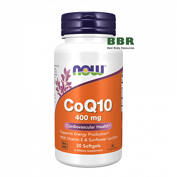 CoQ10 400mg 30 Caps, NOW Foods