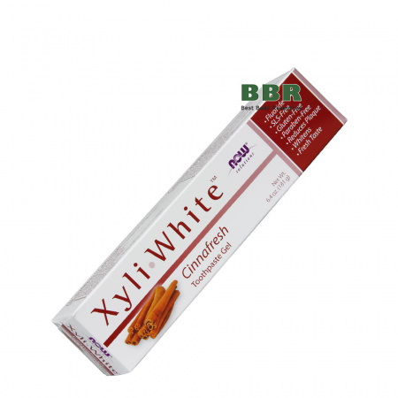 Зубная Паста XyliWhite Cinnafresh Toothpaste Gel 181g, NOW Foods