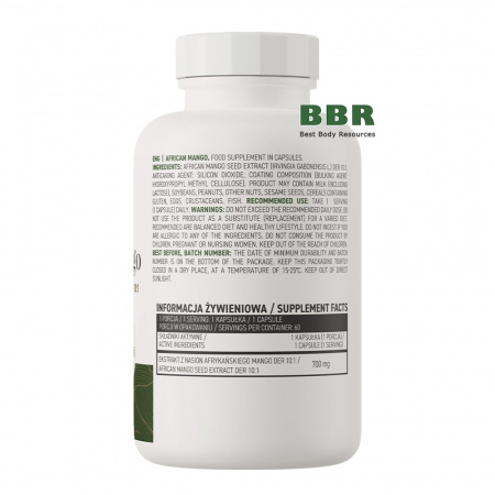 African Mango 700mg Extract 60 Caps, OstroVit