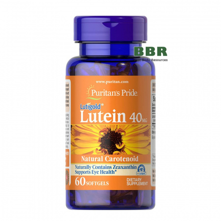 Lutein 40mg with Zeaxanthin 60 Softgels, Puritans Pride Lutein 40mg with Zeaxanthin 60 Softgels, Puritans Pride