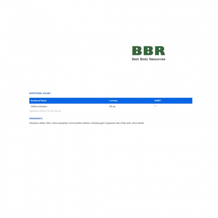 CAFFEINE 200mg 110 Tab, IronFlex