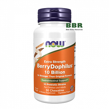 Berry Dophilus 10 Billion 50 Chewables, NOW Foods