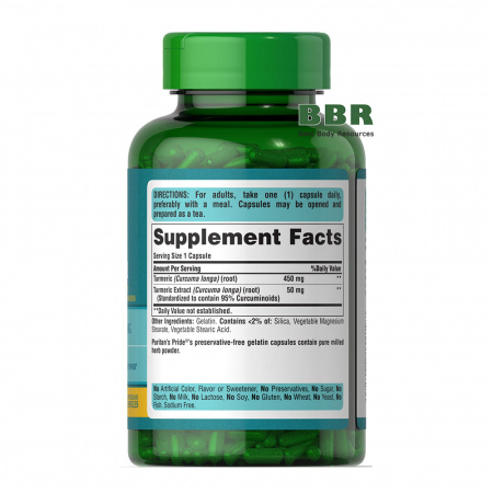 Turmeric Curcumin 500mg 180 Caps, Puritans Pride