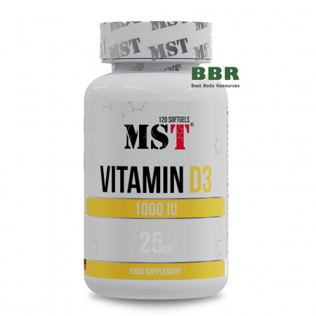 Vitamin D3 1000iu 120 Softgels, MST