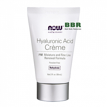 Hyaluronic Acid Cream 59ml, NOW Foods