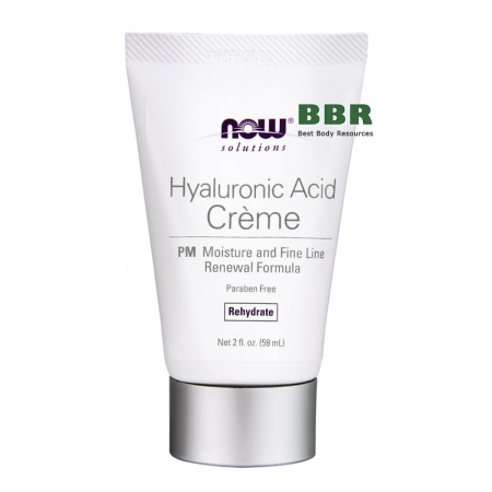 Hyaluronic Acid Cream 59ml, NOW Foods