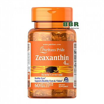 Zeaxanthin 4mg 60 Softgels, Puritans Pride