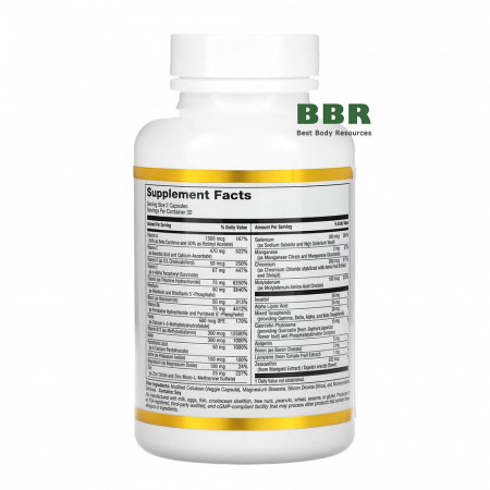 Daily Multivitamins 60 Veg Caps, California GOLD Nutrition