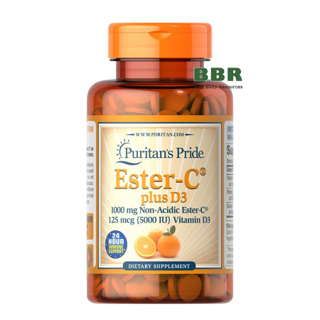 Ester-C 1000mg plus D3 5000iu 60 Tabs, Puritans Pride Ester-C 1000mg plus D3 5000iu 60 Tabs, Puritans Pride