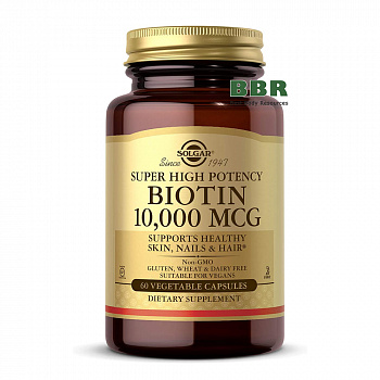 Biotin 10.000mcg 60 Veg Caps, Solgar