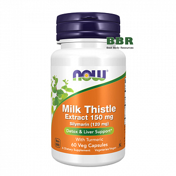 Milk Thistle Extract 150mg Silymarin 120mg 60 Veg Caps, NOW Foods