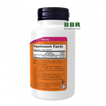 Biotin 10000mcg 120 Caps, NOW Foods Biotin 10000mcg 120 Caps, NOW Foods