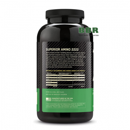 Superior Amino 2222 320 Tabs, Optimum Nutrition Superior Amino 2222 320 Tabs, Optimum Nutrition