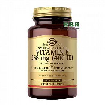 Vitamin E 268mg 400iu 100 Softgels, Solgar