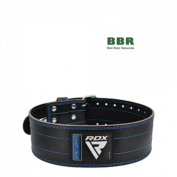 Пояс для пауэрлифтинга Leather Blue, RDX