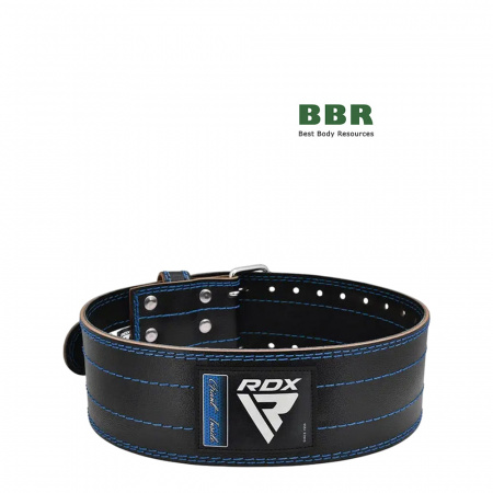 Пояс для пауэрлифтинга Leather Blue, RDX