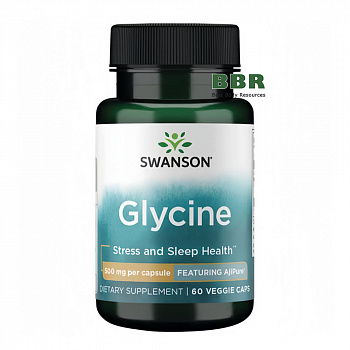 Glycine 500mg 60 Veg Caps, Swanson