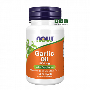 Garlic Oil 1500mg 100 Softgels, NOW Foods
