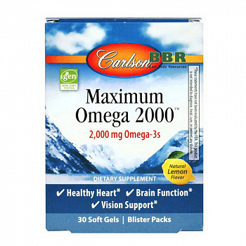 Maximum Omega 2000 30 Softgels, Carlson