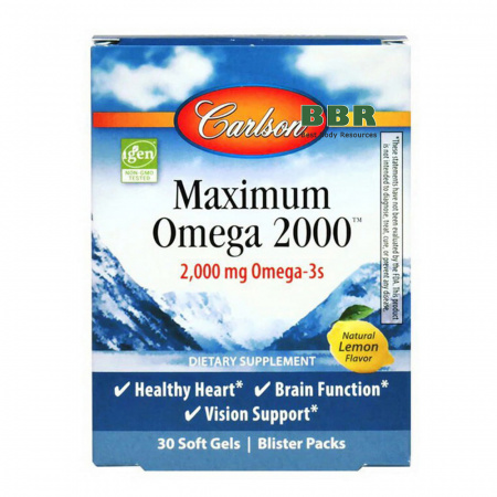 Maximum Omega 2000 30 Softgels, Carlson
