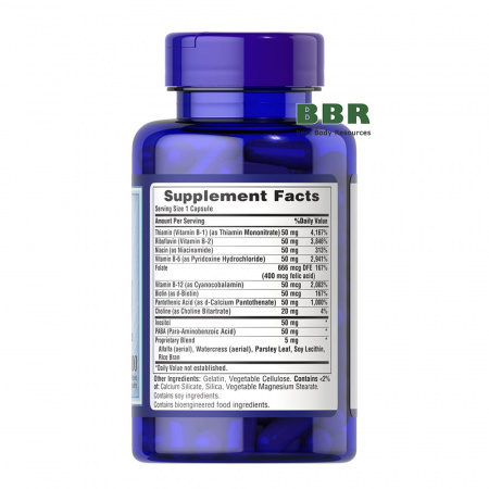 Vitamin B-50 B-Complex 100 Caps, Puritans Pride