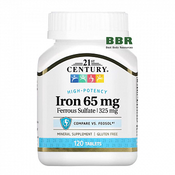 Iron 65mg 120tab, 21st Century