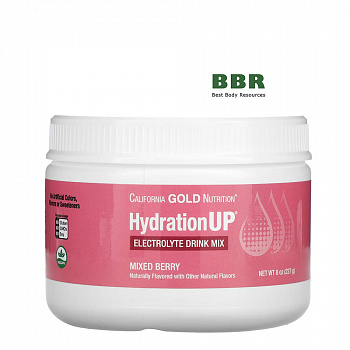 HydrationUP Electrolyte Drink Mix 227g, California GOLD Nutrition
