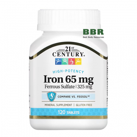 Iron 65mg 120tab, 21st Century