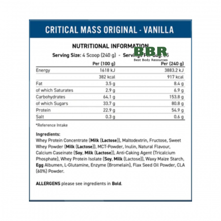 Critical MASS Weight Gainer 6kg, Applied Nutrition