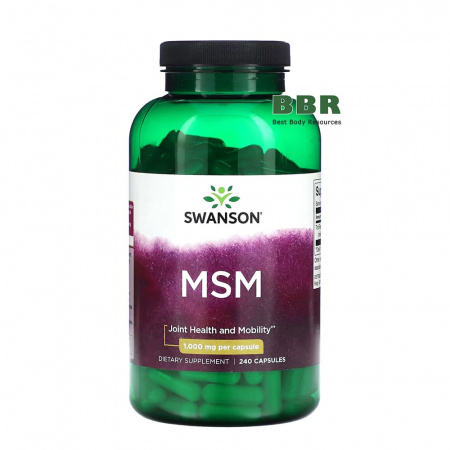 MSM 1000mg 240 Caps, Swanson MSM 1000mg 240 Caps, Swanson